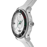 Gucci Dive Tiger White Dial White Rubber Strap Watch For Men - YA136329