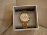 Michael Kors Janelle Quartz Gold Dial Gold Steel Strap Watch For Women - MK7381