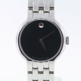 Movado Veturi Quartz Black Dial Silver Steel Strap Watch for Women - 0606338