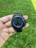 Versace icon Active Chronograph Black Dial Black Silicone Strap Watch For Men - VEZ700622