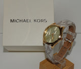 Michael Kors Jaycie Quartz Gold Dial White Leather Strap Watch for Women - MK2861