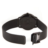 Calvin Klein Minimal Black Dial Black Mesh Bracelet Watch for Men - K3M224B1