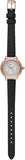 Emporio Armani Mia Three Hand Crystals Silver Dial Black Leather Strap Watch For Women - AR11631