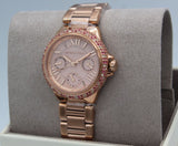 Michael Kors Mini Camille Multifunction Rose Gold Dial Rose Gold Steel Strap Watch For Women - MK7273