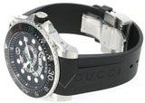 Gucci Dive Quartz Kingsnake Black Dial Black Rubber Strap Watch For Men - YA136217