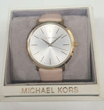 Michael Kors Jaryn Quartz Gold Dial Pink Leather Strap Watch For Women - MK2471