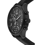 Tissot Chrono XL Vintage Black Dial Black Leather Strap Watch For Men - T116.617.36.052.00