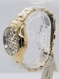 Fossil Rye Automatic Skeleton Gold Dial Gold Steel Strap Watch for Women - BQ3755