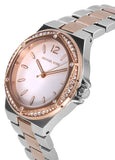 Michael Kors Lennox Three Hand Quartz Silver Dial Two Tone Steel Strap Watch For Women - MK6989