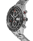 Tag Heuer Carrera Chronograph Black Dial Silver Steel Strap Watch for Men - CBN2A1AA.BA0643