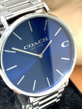 Coach Charles Blue Dial Silver Steel Strap Watch for Men - 14602429