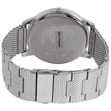 Guess Analog Black Dial Silver Mesh Bracelet Watch for Men - W1263G1