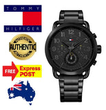 Tommy Hilfiger Briggs Black Dial Black Steel Strap Watch for Men  - 1791423