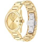 Movado Bold Verso Gold Dial Gold Steel Strap Watch for Men - 3600861