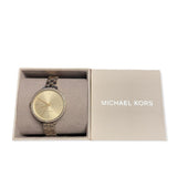 Michael Kors Charley Three-Hand Quartz Gold Dial Gold Steel Strap Watch for Women - MK4399