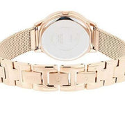 Guess Chelsea Mother of Pearl White Dial Rose Gold Mesh Strap Watch For Women - W0647L2