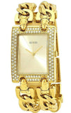 Guess MOD Heavy Metal Diamonds Gold Dial Gold Steel Strap Watch for Women - W0072L1