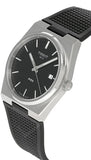 Tissot PRX Quartz Black Dial Black Leather Strap Watch For Men - T137.410.17.051.00