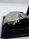 Emporio Armani Luigi Quartz Chronograph Black Dial Green Mesh Bracelet Watch For Men - AR11115