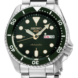 Seiko 5 Sports Automatic Analog Green Dial Silver Steel Strap Watch For Men - SRPD63K1