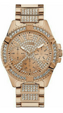 Guess Frontier Chronograph Crystals Rose Gold Dial Rose Gold Steel Strap Watch for Men - W0799G3