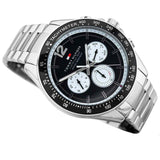 Tommy Hilfiger Luke Quartz Black Dial Silver Steel Strap Watch for Men - 1791120