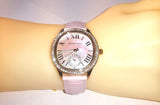 Michael Kors Sage Three-Hand Mother of Pearl Pink Dial Pink Leather Strap Watch for Women - MK4820