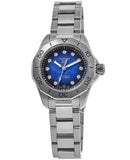 Tag Heuer Aquaracer Professional 200 Automatic Diamond Blue Dial Silver Steel Strap Watch for Women - WBP2411.BA0622