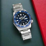 Seiko 5 Sports Automatic Analog Blue Dial Silver Steel Strap Watch For Men - SRPD51K1