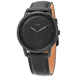 Fossil Neutra Chronograph Black Dial Black Leather Strap Watch for Men - FS5503