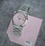 Citizen x Pantone Dreamy Pink Dial Silver Steel Strap Watch For Men - NJ0158-89X