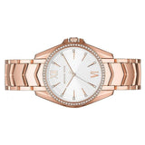 Michael Kors Whitney Quartz White Dial Rose Gold Steel Strap Watch For Women - MK6694