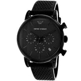 Emporio Armani Luigi Analog Blue Dial Black Leather Strap Watch For Men - AR11351