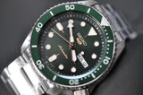 Seiko 5 Sports Automatic Analog Green Dial Silver Steel Strap Watch For Men - SRPD63K1