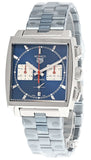 Tag Heuer Monaco Automatic Chronograph Blue Dial Silver Steel Strap Watch for Men - CBL2111.BA0644