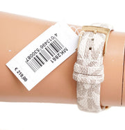 Michael Kors Jaycie Quartz Gold Dial White Leather Strap Watch for Women - MK2861
