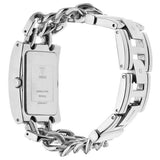 Guess Vanity Diamonds White Dial Silver Steel Strap Watch for Women - W1030L1