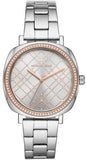 Michael Kors Nia Quartz Silver Dial Silver Steel Strap Watch For Women - MK3988