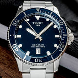 Tissot Seastar 1000 Blue Dial Silver Steel Strap Watch For Men - T120.410.11.041.00