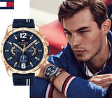 Tommy Hilfiger Decker Multifunction Blue Dial Blue Rubber Strap Watch for Men - 1791474