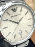 Emporio Armani Renato Quartz Grey Dial Grey Steel Strap Watch For Men - AR11120