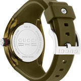 Gucci Sync XXL Quartz Brown Dial Brown Leather Strap Watch For Men - YA137106