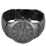 Emporio Armani Analog Chronograph Black Dial Black Steel Strap Watch For Men - AR11531