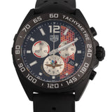 Tag Heuer Formula 1 Indy 500 Edisi Terbatas Chronograph Black Dial Black Rubber Strap Watch untuk Pria - CAZ101AD.FT8024