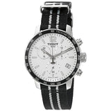 Tissot Quickster Chronograph NBA San Antonio Spurs Edition White Dial Two Tone NATO Strap Watch for Men - T095.417.17.037.07