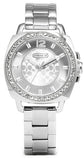 Coach Mini Boyfriend Diamonds Silver Dial Silver Steel Strap Watch for Women - 14501699