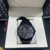 Armani Exchange Hampton Chronograph Black Dial Black Steel Strap Watch For Men - AX2104