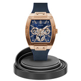 Guess Phoenix Multifunction Blue Dial Blue Rubber Strap Watch for Men - GW0202G4