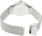 Calvin Klein Surround Black Dial Silver Mesh Bracelet Watch for Men - K3W21121