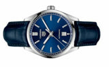 Tag Heuer Carrera Date Blue Dial Blue Leather Strap Watch for Men - WBN2112.FC6504